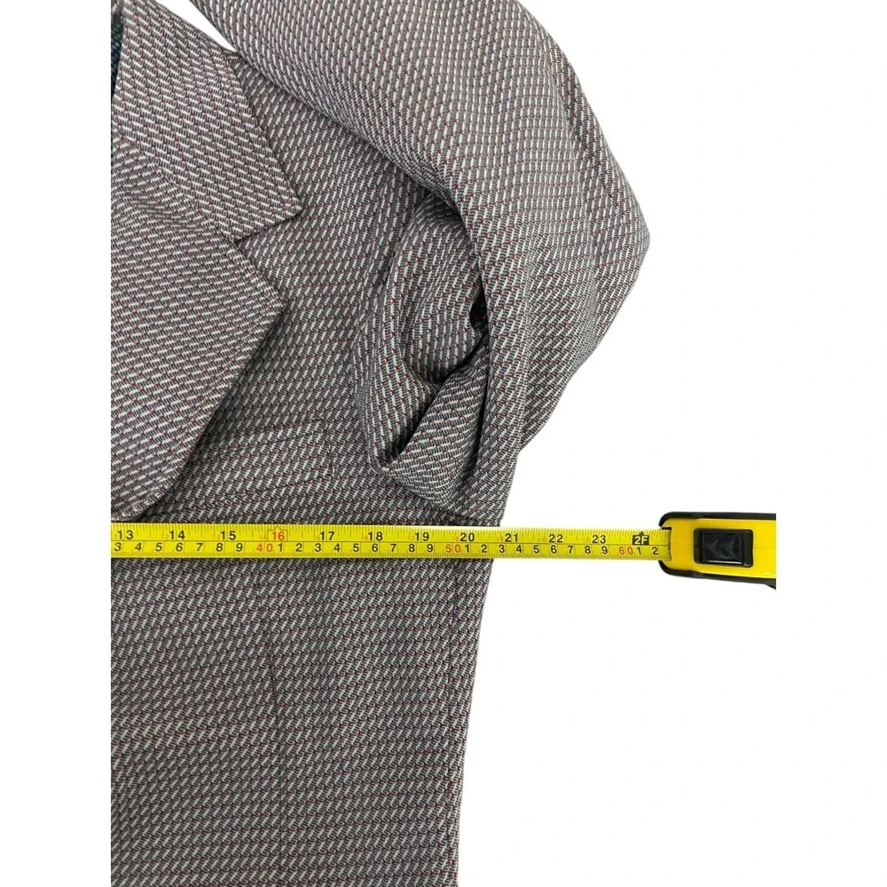 Suit Jacket Multicolor‎ Mens Size 42 Geometric 2 Button Front Notch Lapel
